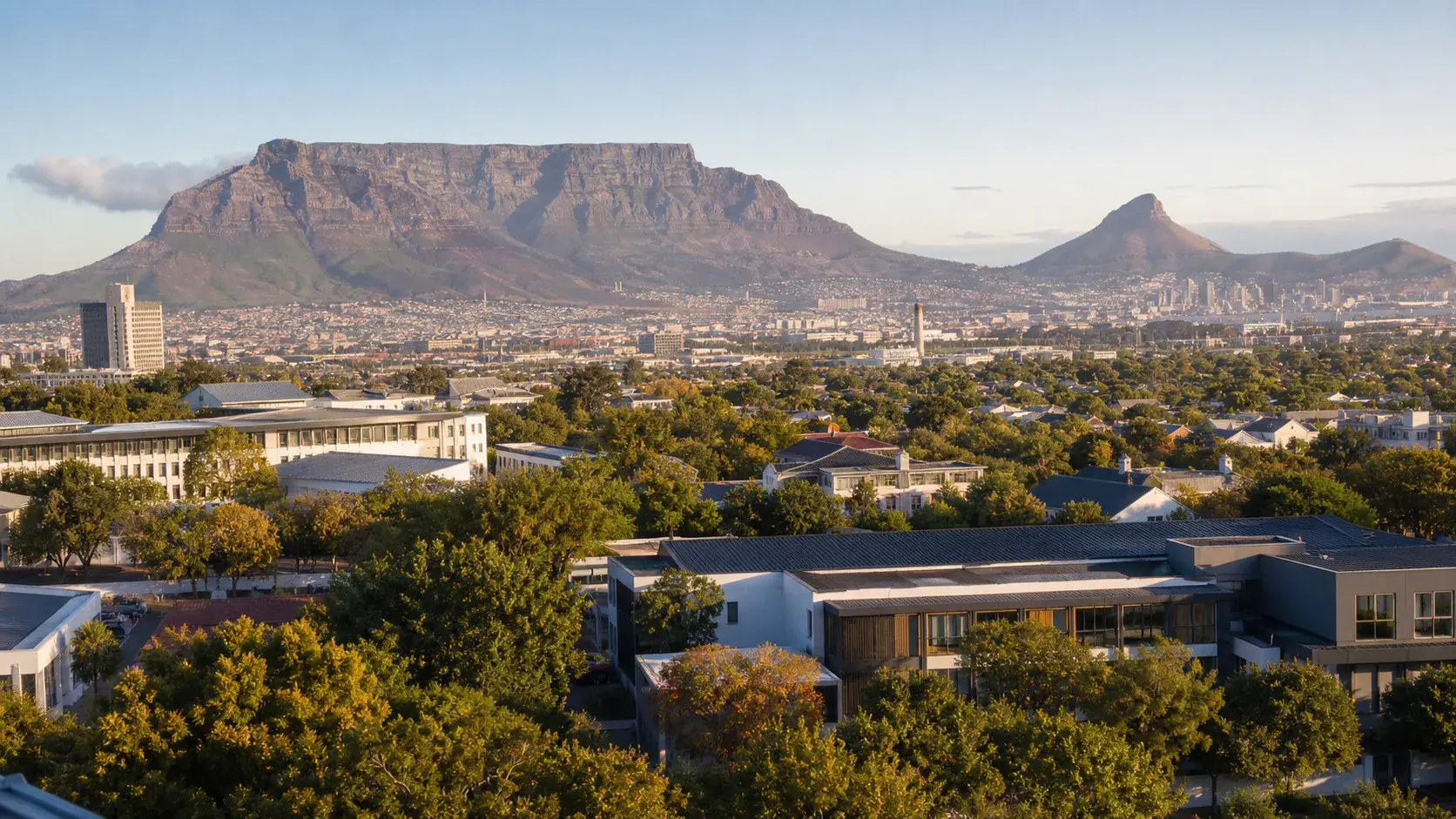 Temporary Cape Town location image looking towards Table Mountain